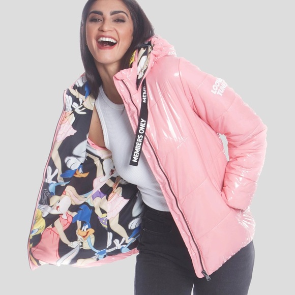 Members Only x Looney Tunes Pink Puffer - Picture 2 of 16